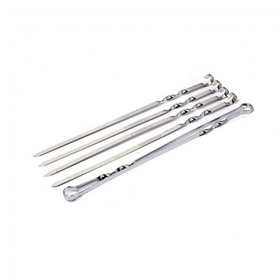 aluminum metal stainless steel bbq barbecue skewer