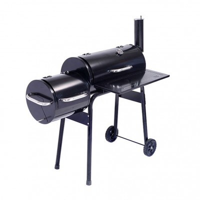 Outdoor barrel camping stove with wheels for garden